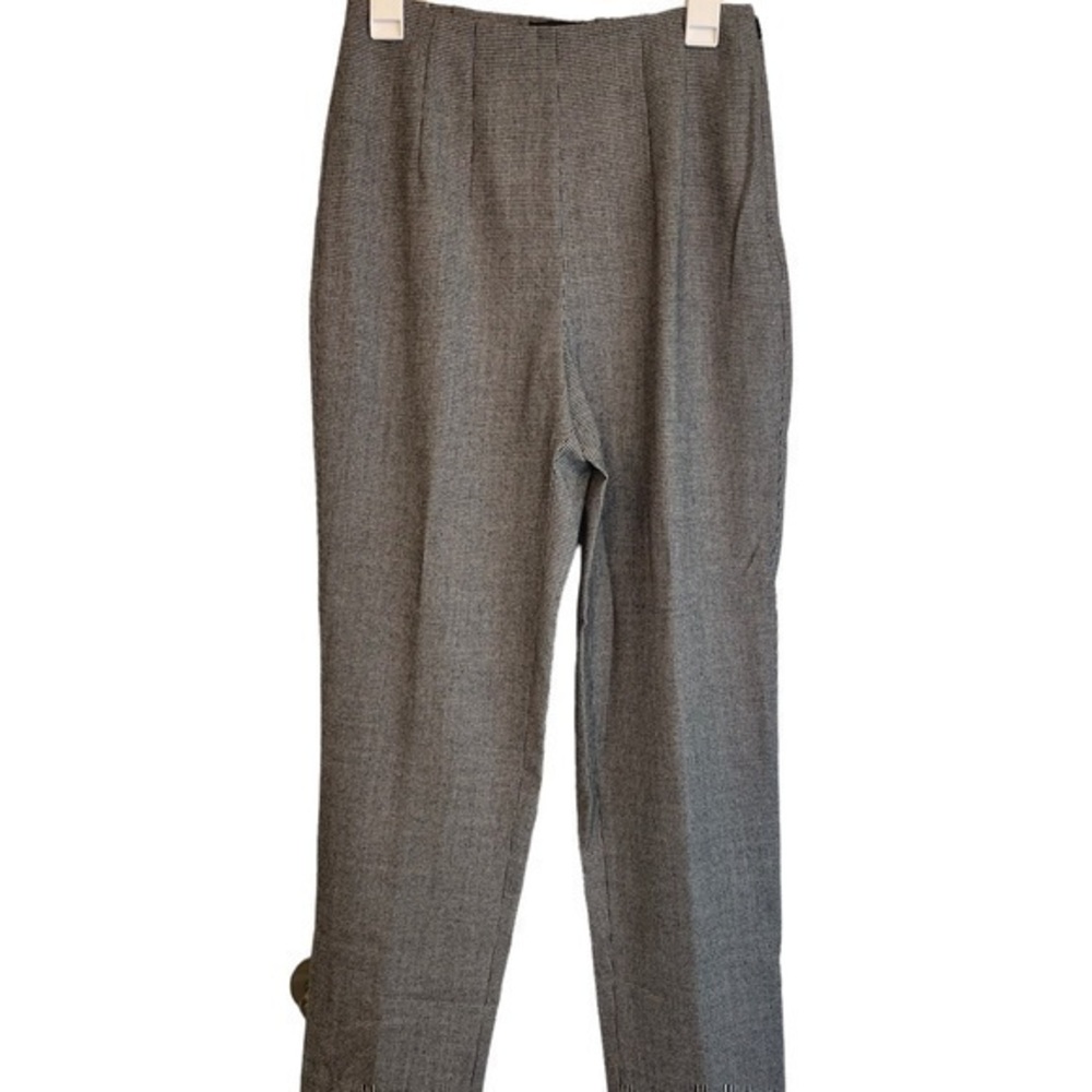 MARK SHALE | Houndstooth Pattern Made in Italy Pants With Side Zipper | size 8